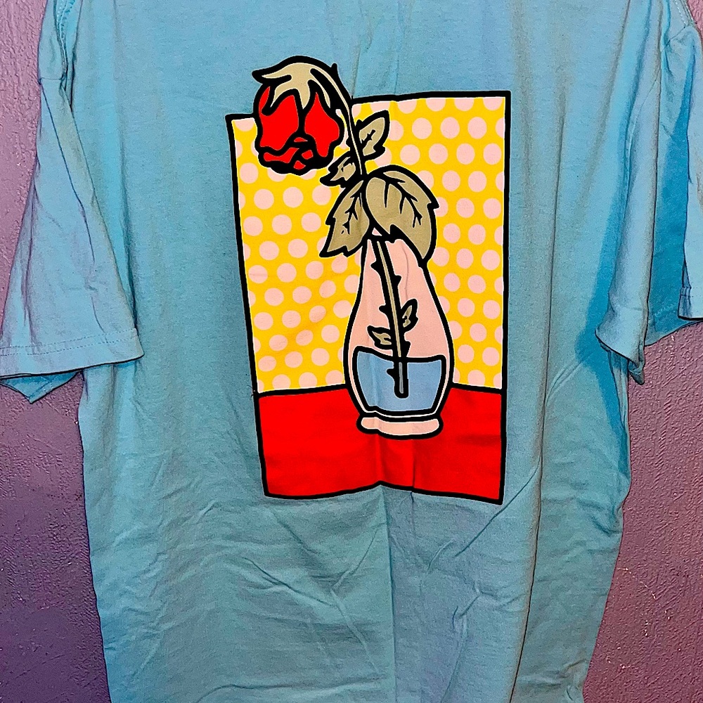 Zumiez ALab Wilted Rose Blue T-Shirt Men's extra Large